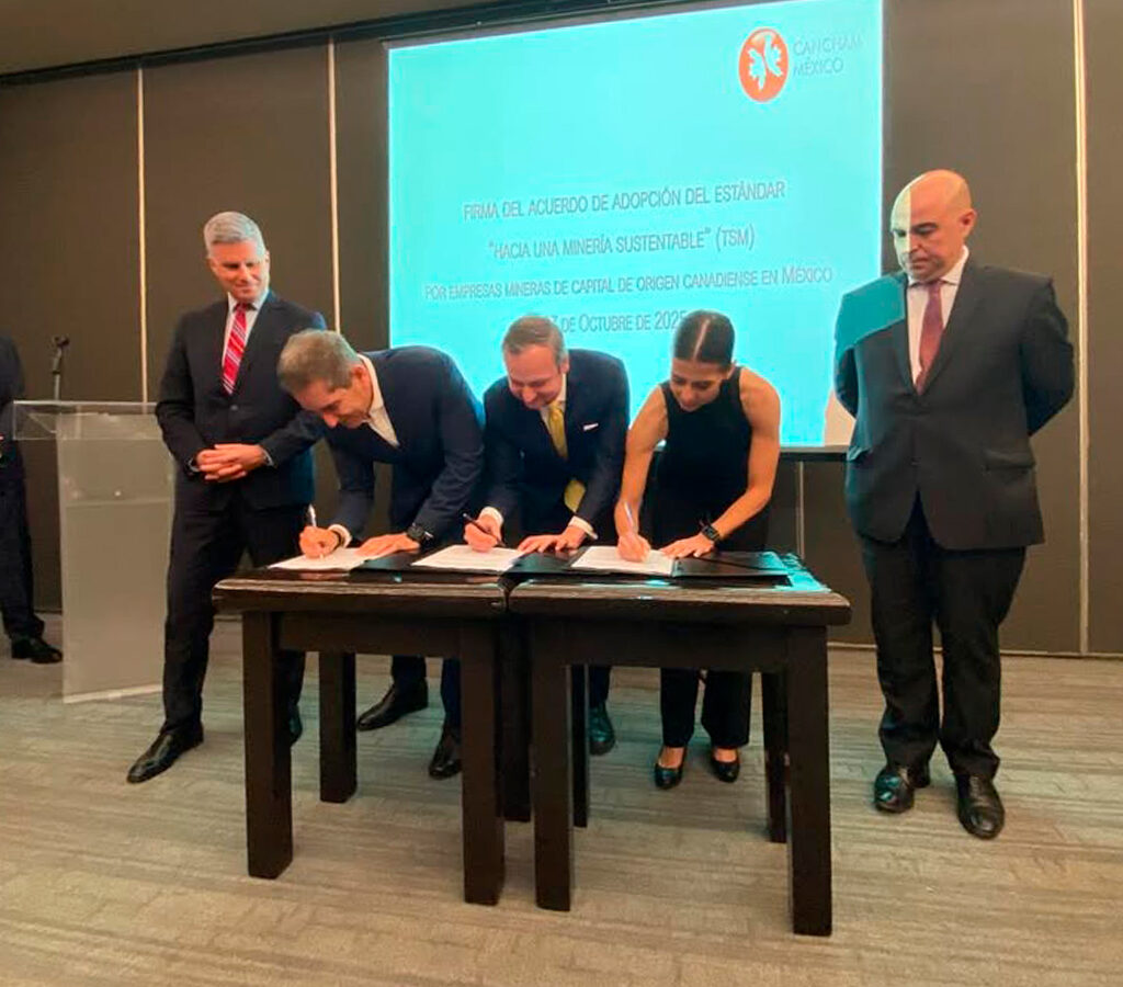 Se alcanza otro paso importante en la cooperación entre México y Canadá para fortalecer una industria minera responsable, sostenible y humana.| Crédito: Camimex