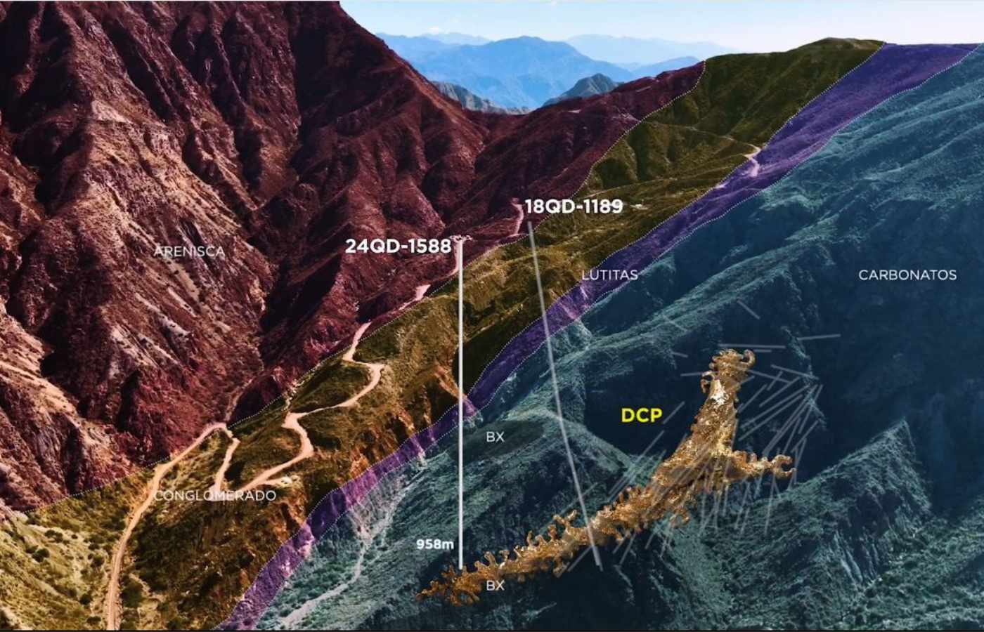 . El eje central del proyecto es el desarrollo y explotación del Proyecto Carbonatos Profundos (DCP).| Crédito: Minas Argentinas