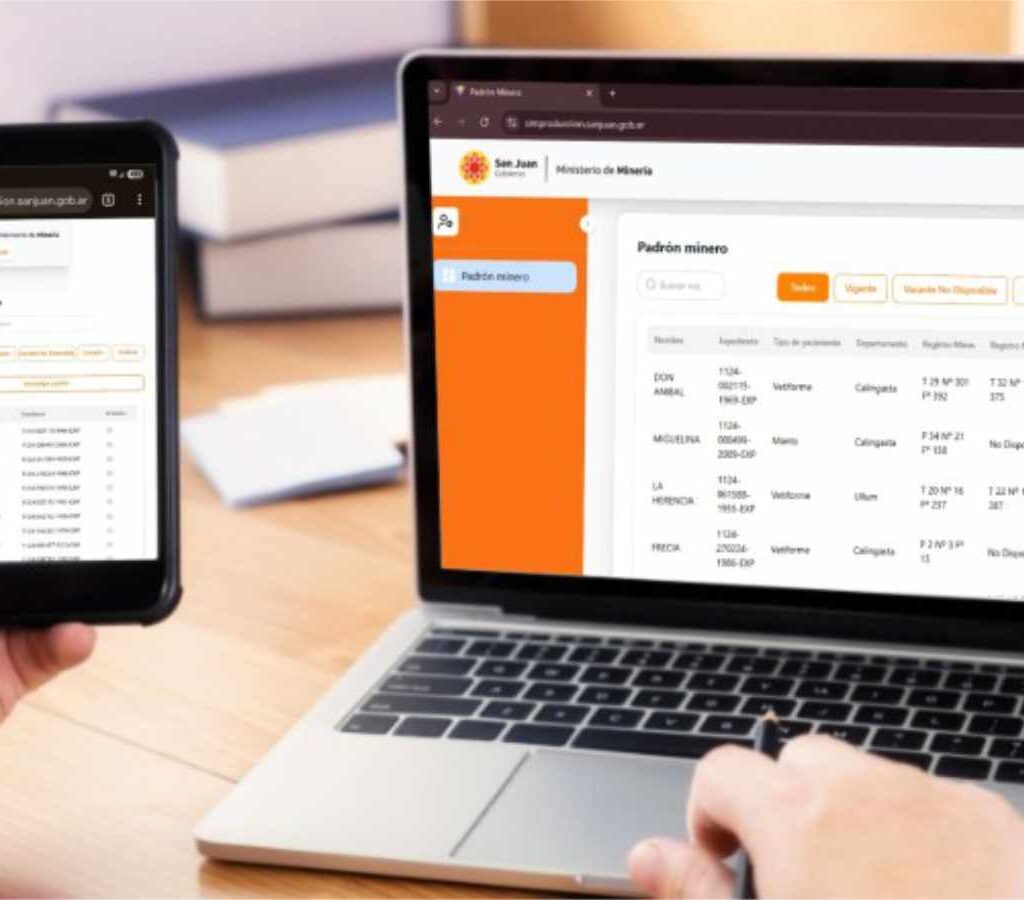 A través del Sistema Integral Minero (SIM), se centraliza la consulta de deudas, la generación de boletas y la acreditación de pagos.| Foto: Gobierno de San Juan