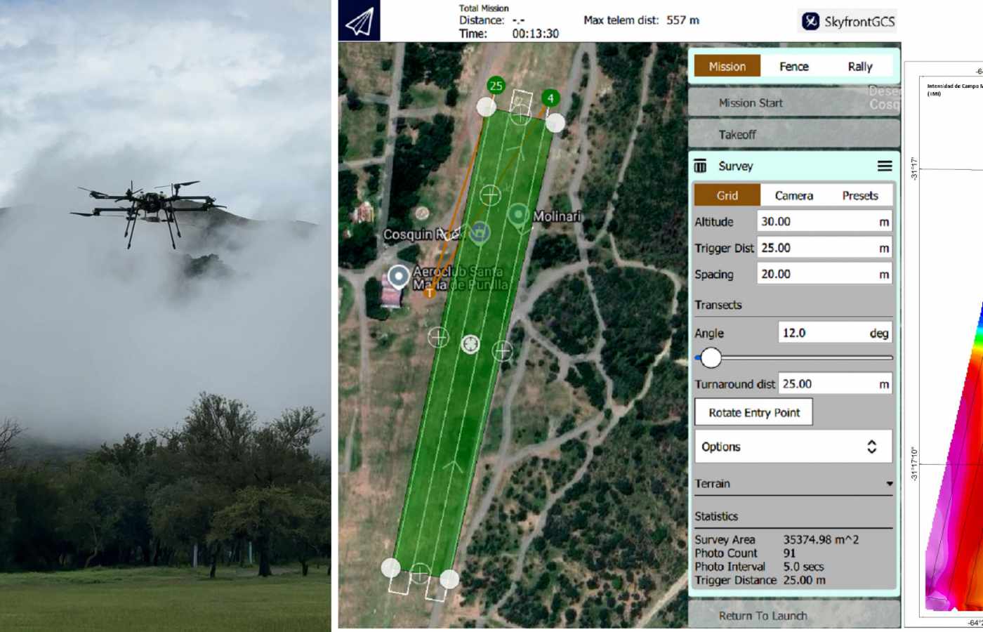 El nuevo servicio de geofísica aérea con drones está orientado a mejorar los relevamientos a gran escala en el país.| Foto: SEGEMAR