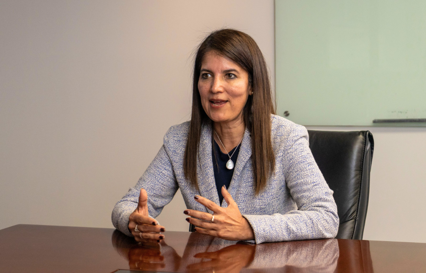 Julia Torreblanca, vicepresidenta de Asuntos Corporativos de Cerro Verde y speaker del World Mining Congress 2026, destacó las mejoras que la compañía ejecutará en los próximos años.| Foto: IIMP