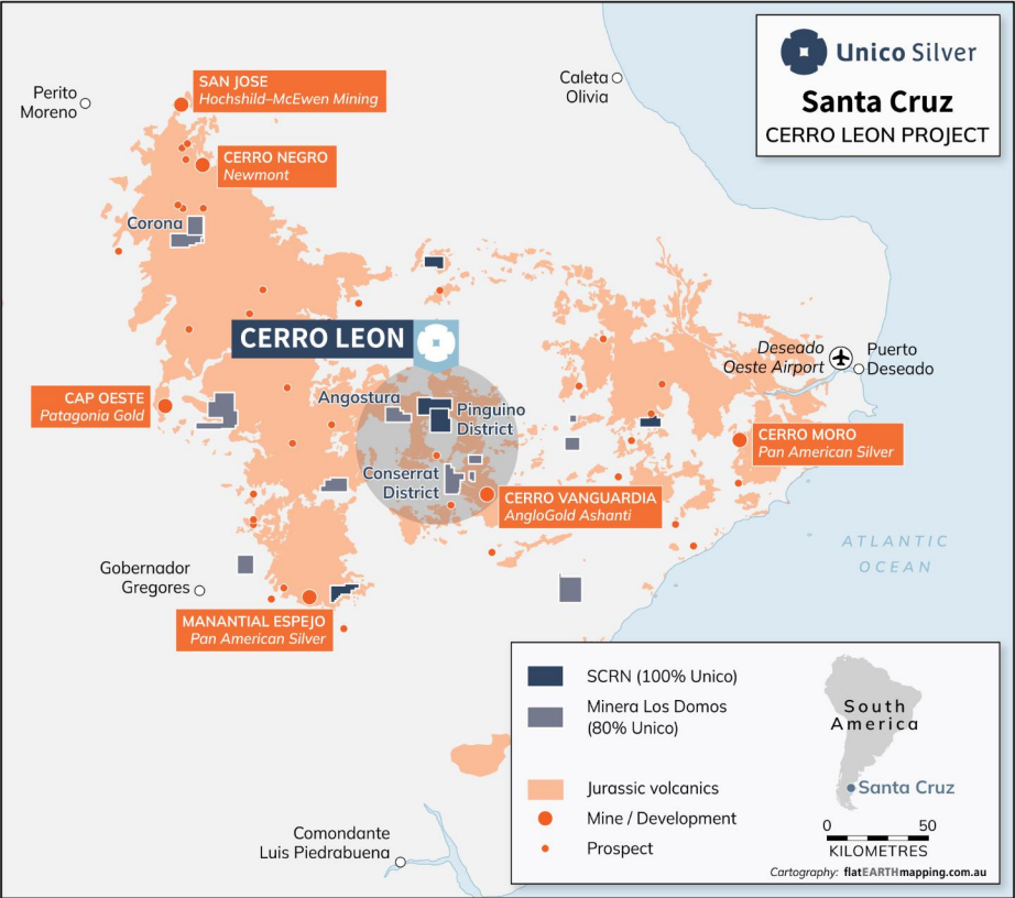 Unico Silver es el propietario del proyecto argentino Conserrat