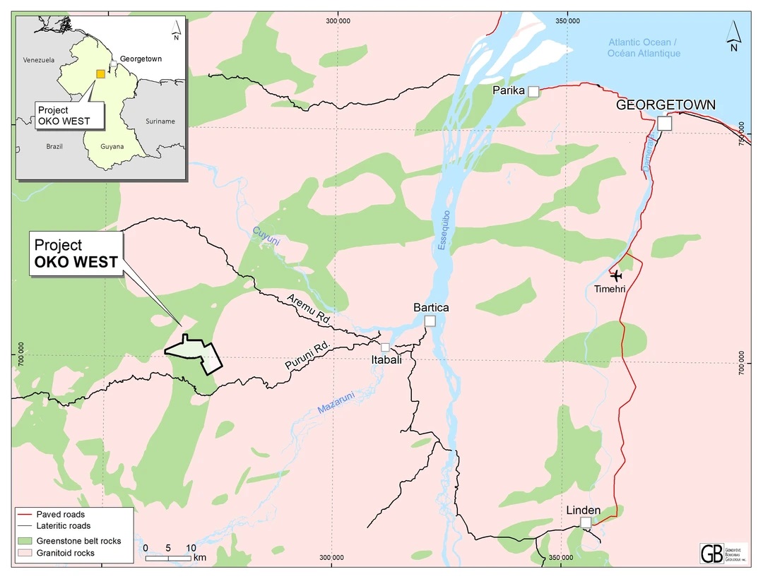 Reunion Gold firmó acuerdo con el Gobierno de Guyana por el proyecto Oko West