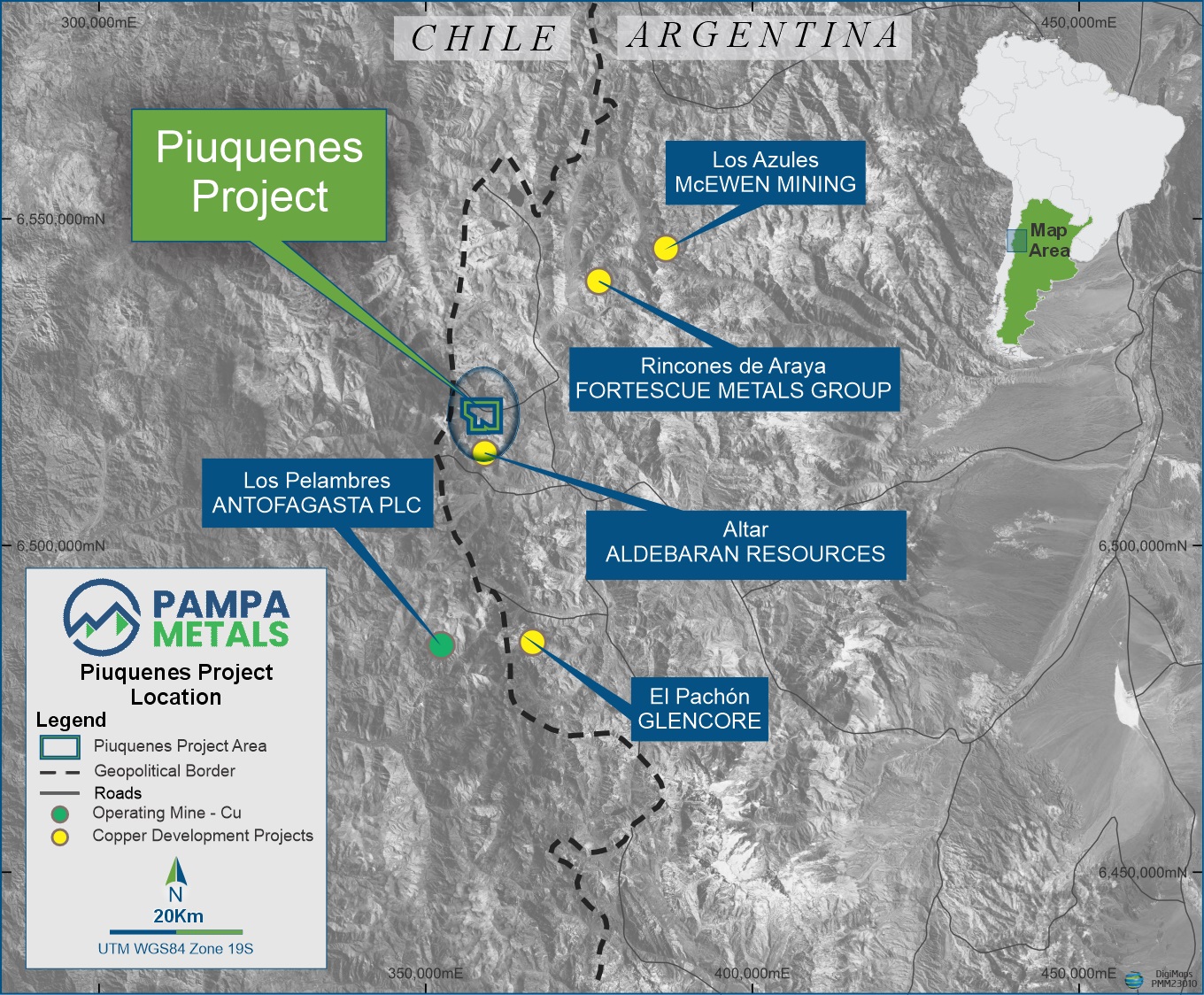 Argentina: Pampa Metals busca financiamiento para exploración en proyecto Piuquenes