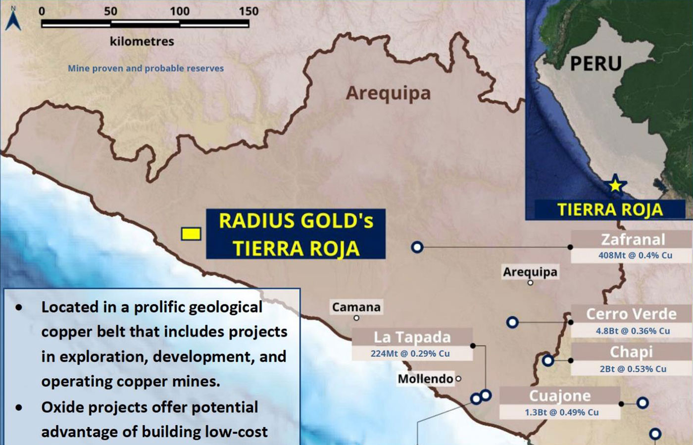 Radius Gold firma acuerdo para adquirir proyecto peruano Tierra Roja 