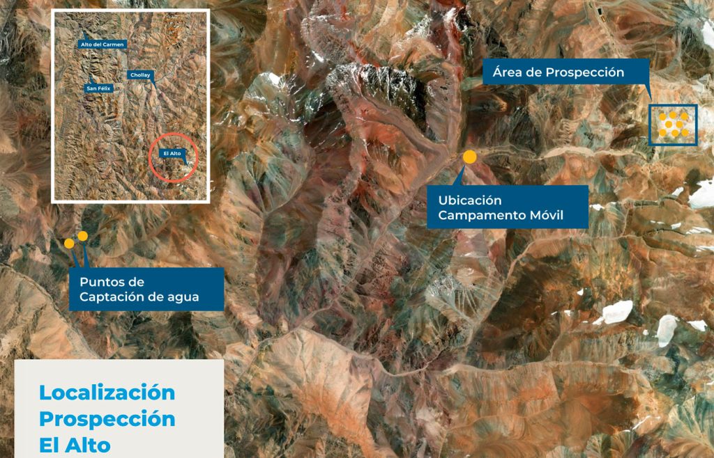 La iniciativa contemplaría 43 plataformas en las que se realizarían 62 sondajes.| Crédito: Barrick