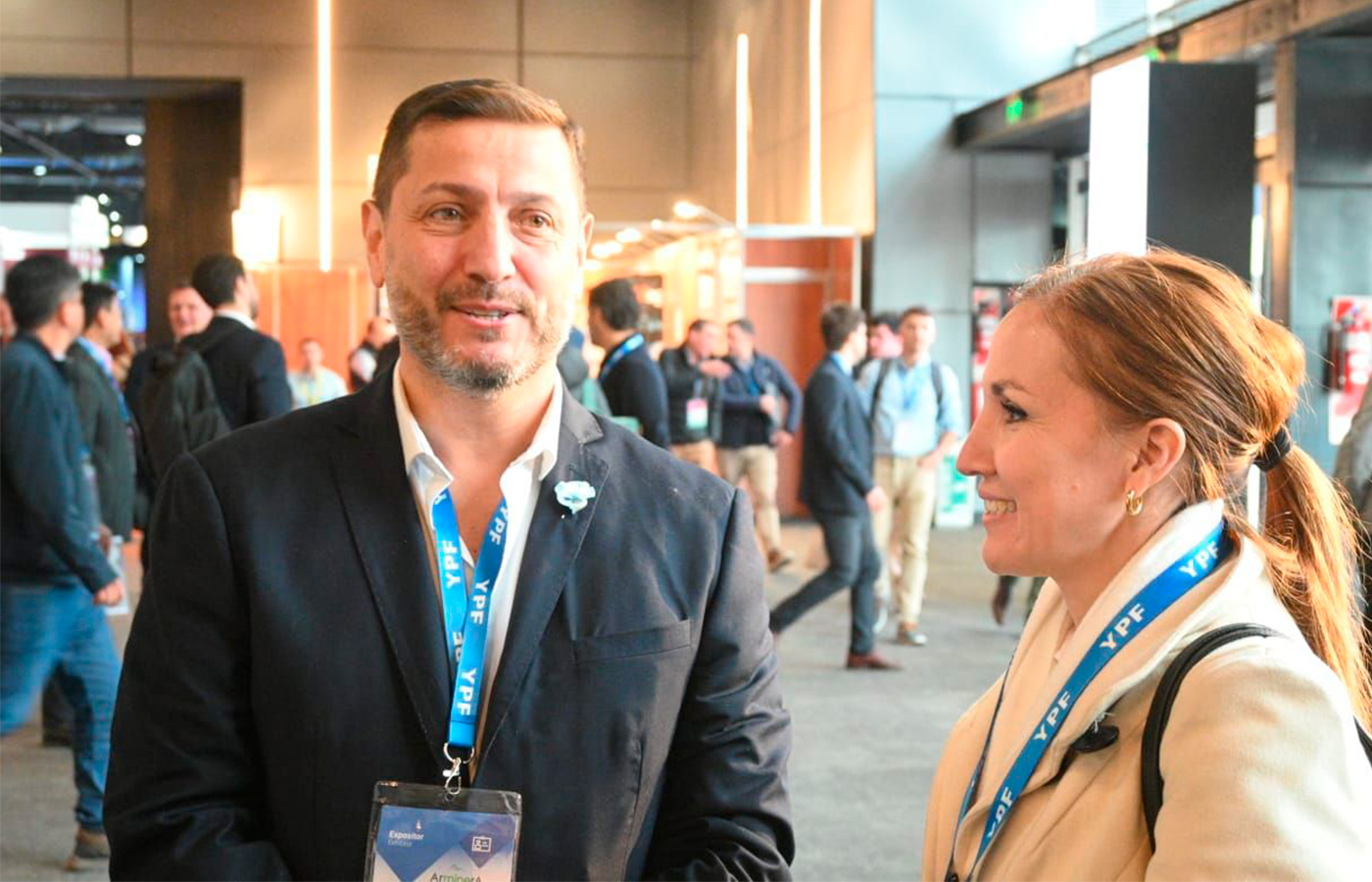 Oscar Vera, presidente de Fomicruz, en la exposición minera más importante de Argentina: Arminera 2025. | Crédito: Fomicruz