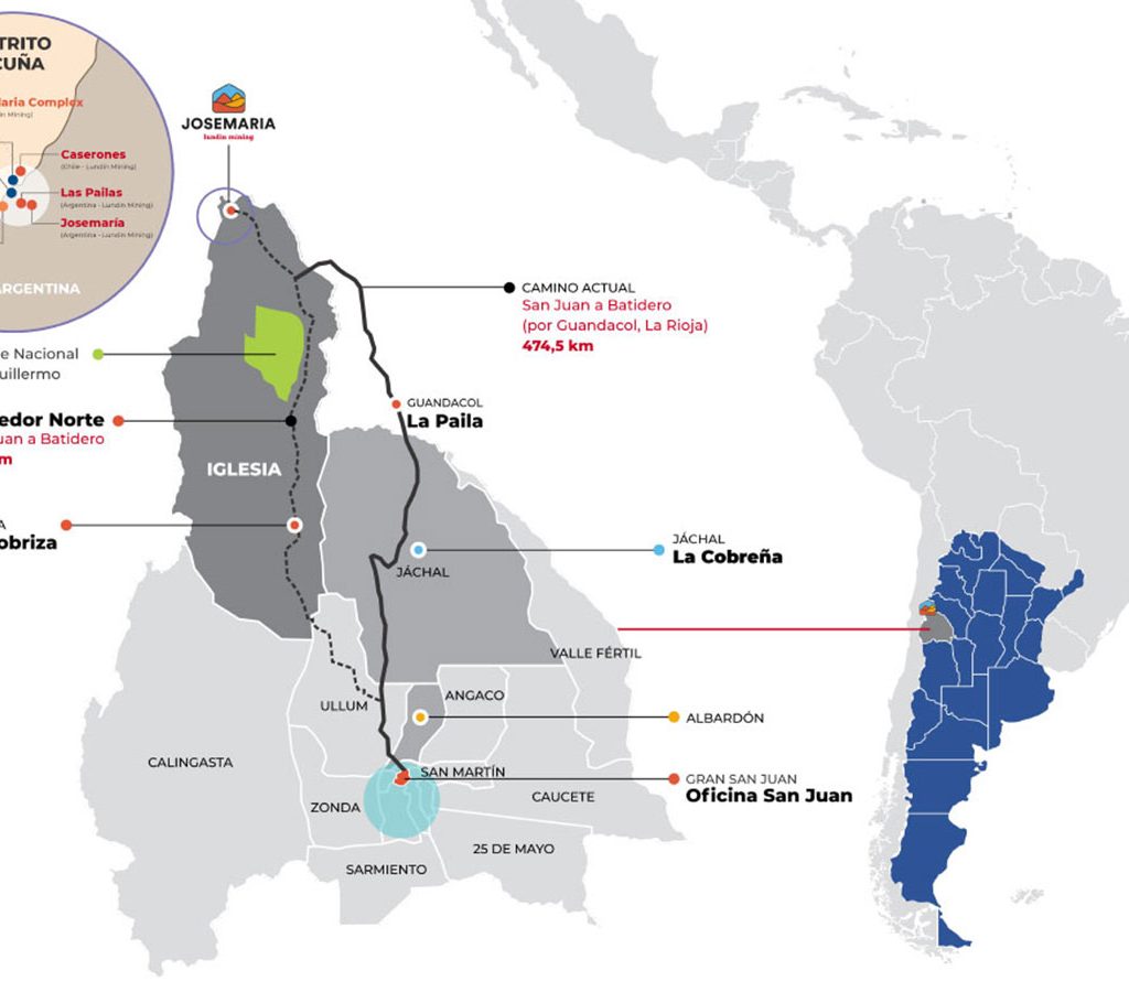 El complejo Vicuña está compuesto por los proyectos mineros Josemaría y Filo del Sol.| Crédito: Lundin