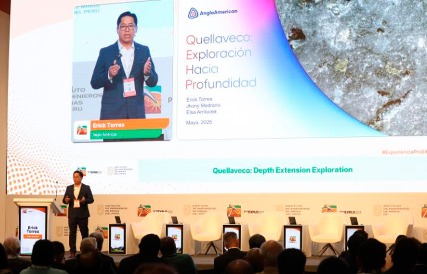 Erick Torres, el superintendente de Geología de la empresa, señaló que las recientes perforaciones arrojaron resultados favorables, con leyes de cobre superiores al 1%.| Imagen referencial / Crédito: IIMP