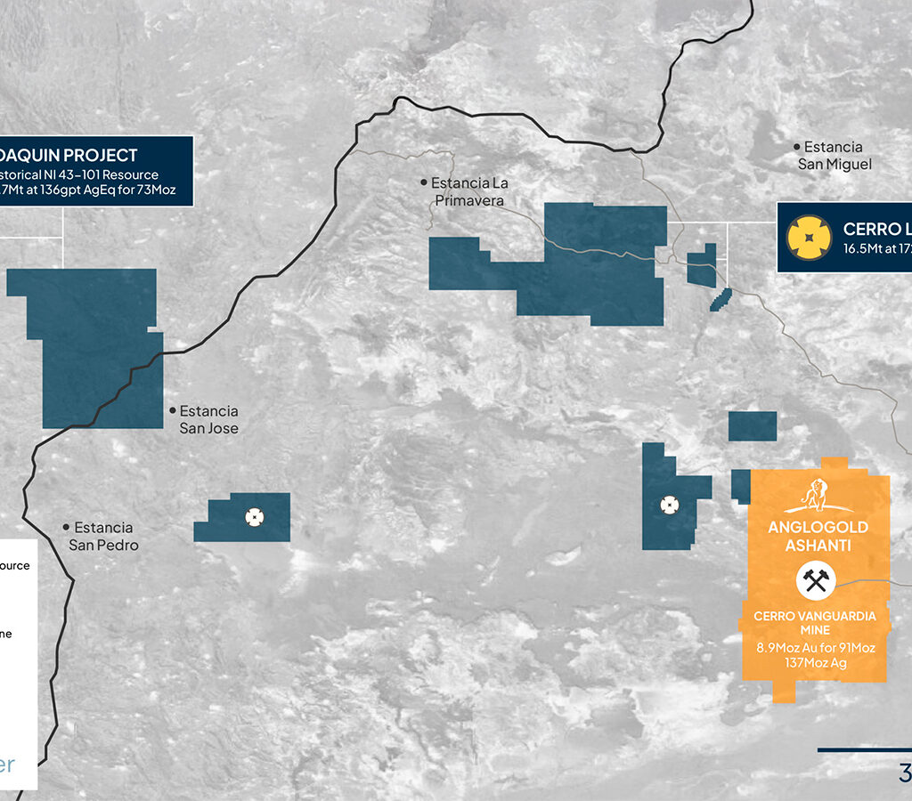El proyecto se localiza en la provincia de Santa Cruz, una región favorable a la minería que alberga importantes operaciones de Newmont, AngloGold Ashanti y Pan American Silver.| Crédito: Unico Silver