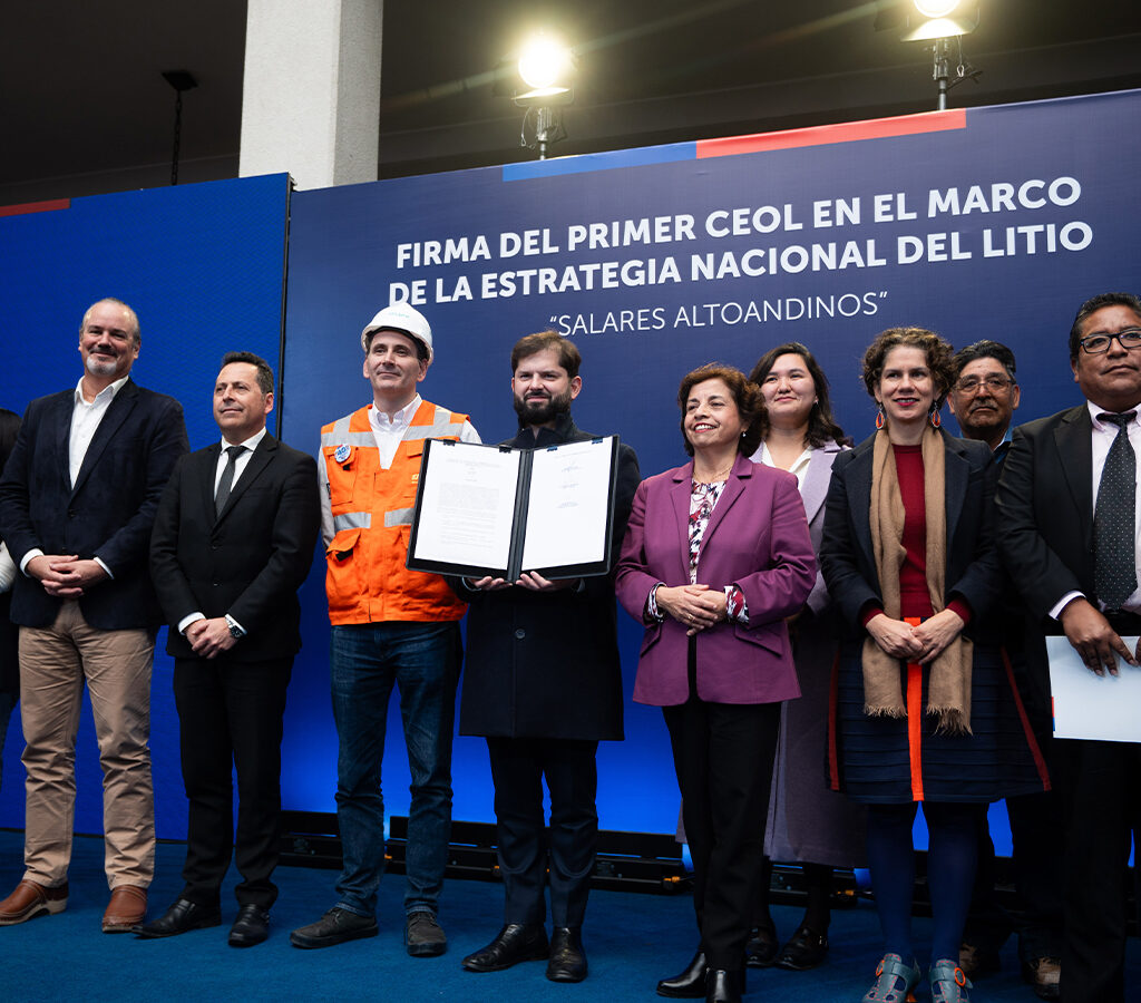 El el presidente Gabriel Boric comentó que se trata de uno de los hitos más relevantes en la implementación de la Estrategia Nacional del Litio.| Crédito: Ministerio de Minería