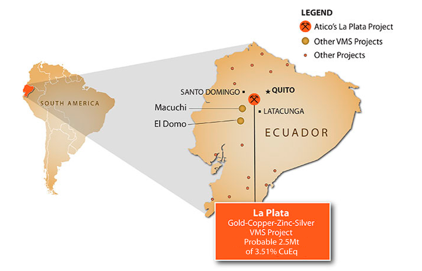 Proyecto se encuentra en la etapa final de permisos ambientales y una vez inicie su construcción se crearán más de 600 empleos directos y 1800 indirectos.| Crédito: Atico Mining