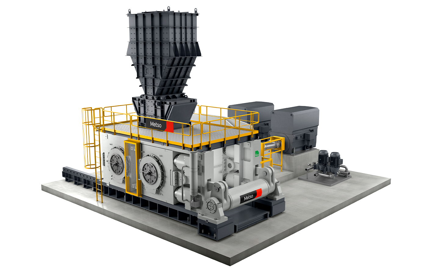 Rodillos de molienda de alta presión (HPGR).| Crédito: Metso