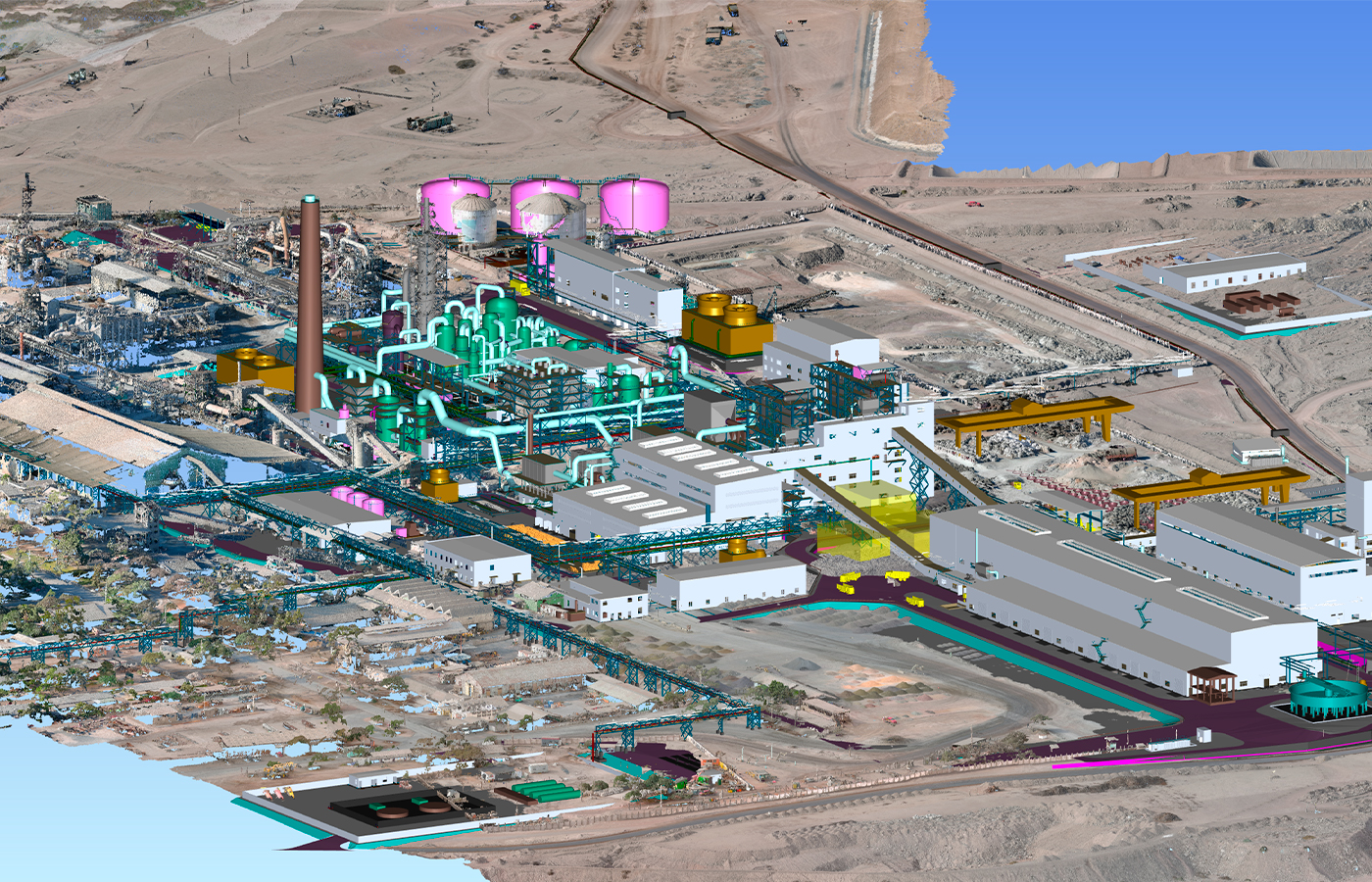 Nueva Paipote demandará una inversión de USD 1700 millones. Se trata del único proyecto de fundición y refinería en marcha en el país.| Crédito: Enami