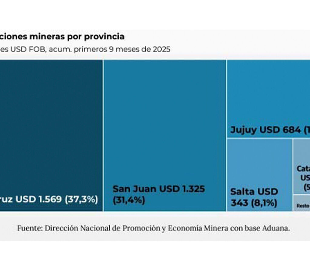 Santa Cruz registró su mayor nivel histórico mensual y mantiene un peso decisivo en las exportaciones mineras del país.| Crédito: Gobierno de Santa Cruz