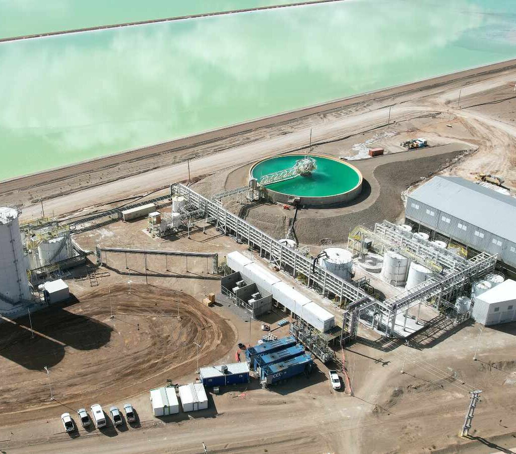 Vista aérea de la planta de producción de litio en Cauchari-Olaroz, en la provincia de Jujuy, Argentina.| Foto: Lithium Argentina