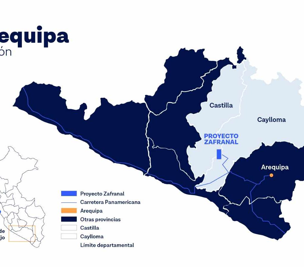 Entre los principales cambios propuestos se encuentran la modificación de la poza de inicio del depósito de relaves; la realineación de la línea de impulsión de agua subterránea de Majes; la modificación de las plataformas de los pozos W-1 y W-2, entre otros.| Crédito: Teck