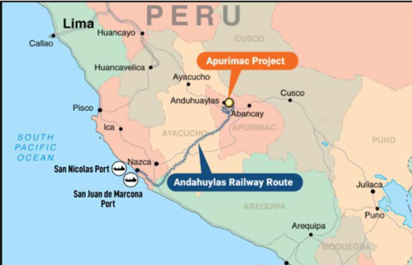 El proyecto del Puerto de San Nicolás es una iniciativa estratégica de Petral y Strike Resources para crear un nuevo terminal de exportación de minerales en la costa sur del Perú.| Crédito: Strike Resources