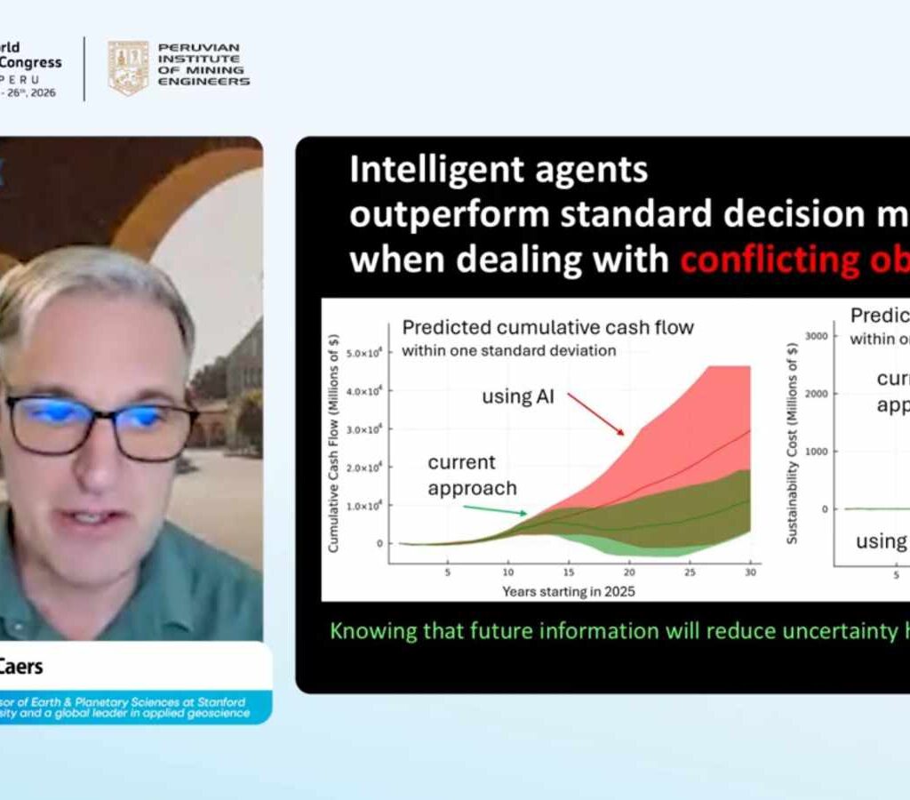 El profesor de Stanford y miembro del Comité de Programa del World Mining Congress 2026 sostiene que la minería debe adoptar “agentes inteligentes” para transformar la toma de decisiones en exploración bajo incertidumbre.| Crédito: IIMP