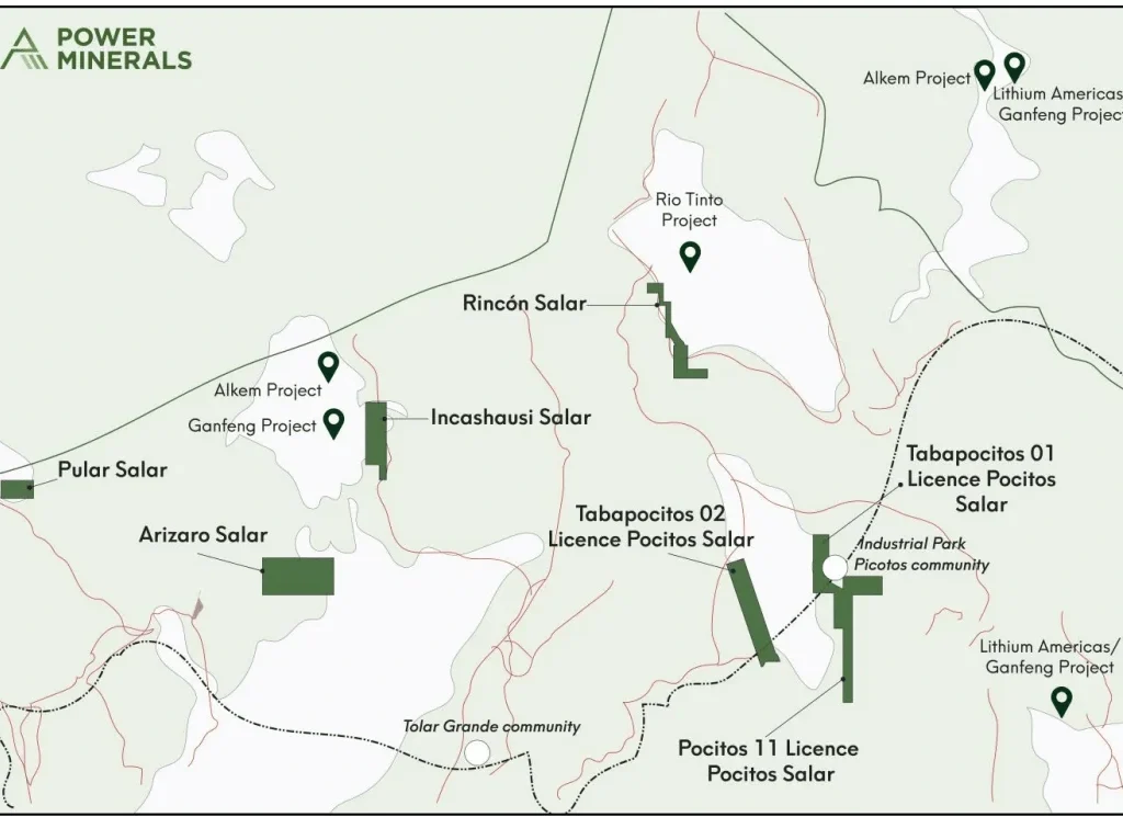 El proyecto Salta comprende 147 km² de concesiones repartidas en cinco salares: Rincón, Incahuasi, Pocitos, Pozuelos y Hombre Muerto.| Foto: Power Minerals