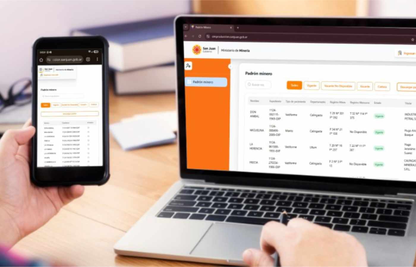 A través del Sistema Integral Minero (SIM), se centraliza la consulta de deudas, la generación de boletas y la acreditación de pagos.| Foto: Gobierno de San Juan