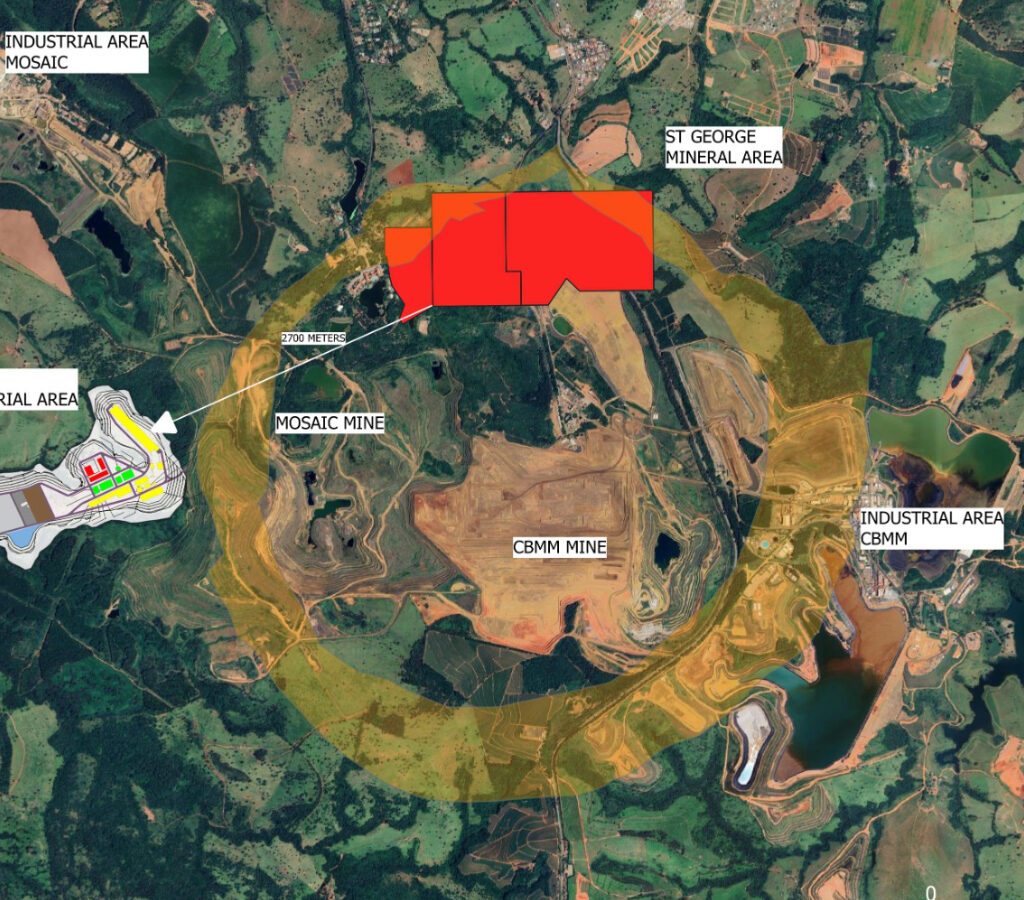 El proyecto se ubica en el estado de Minas Gerais, principal distrito productor de niobio del mundo.| Foto: St George Mining El proyecto se ubica en el estado de Minas Gerais, principal distrito productor de niobio del mundo.| Foto: St George Mining