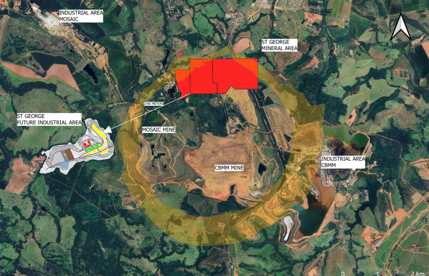 El proyecto se ubica en el estado de Minas Gerais, principal distrito productor de niobio del mundo.| Foto: St George Mining El proyecto se ubica en el estado de Minas Gerais, principal distrito productor de niobio del mundo.| Foto: St George Mining