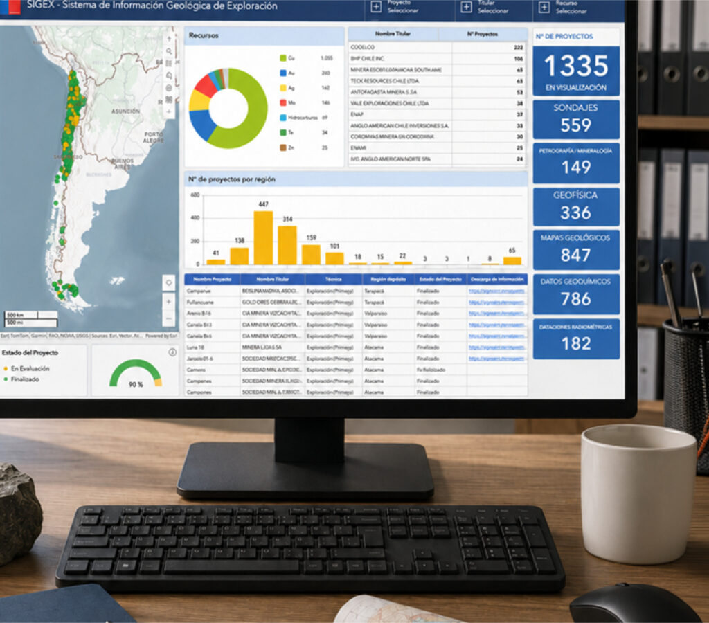 La nueva herramienta permitirá digitalizar y optimizar la recepción de información de exploración minera, fortaleciendo la transparencia, la trazabilidad y el acceso público a antecedentes geocientíficos estratégicos para el país.| Foto: Sernageomin