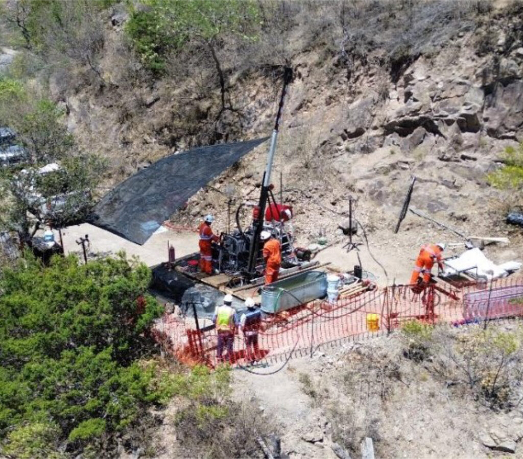 Perforaciones de ampliación que se están llevando a cabo en el proyecto Gavilanes, en México.| Foto: Advance Metals
