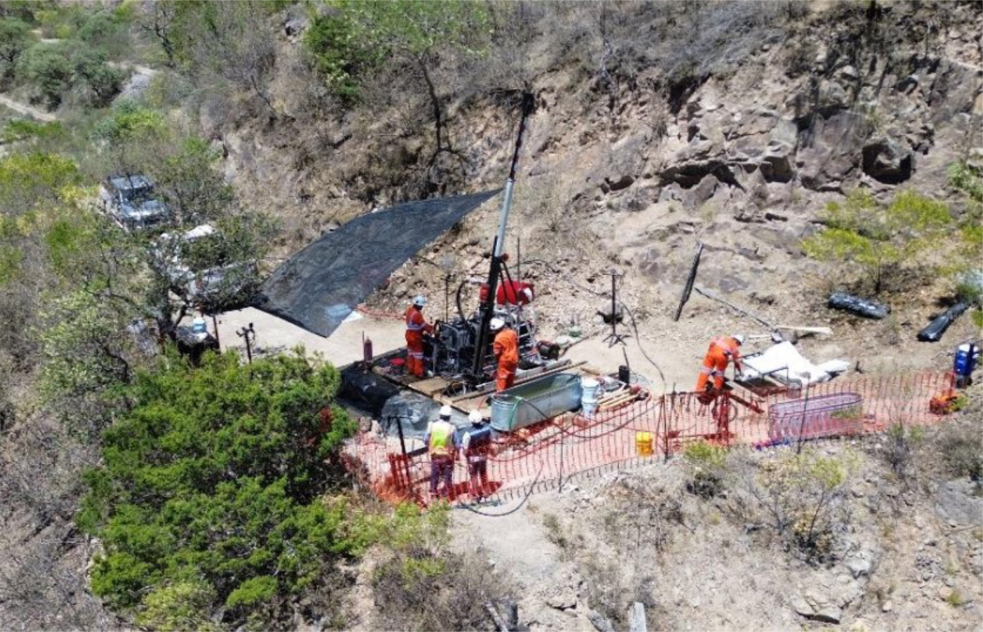 Perforaciones de ampliación que se están llevando a cabo en el proyecto Gavilanes, en México.| Foto: Advance Metals