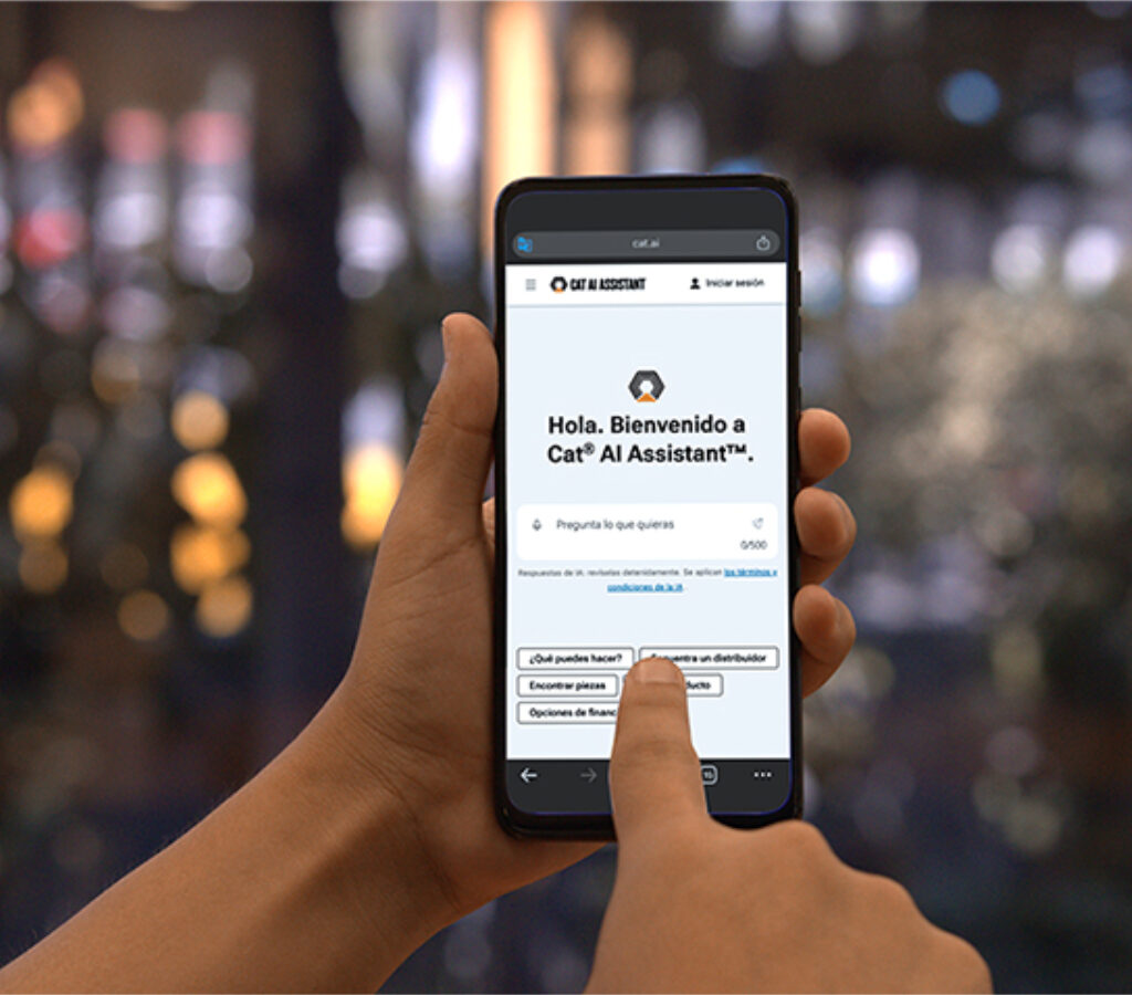 Cat AI Assistant unifica la diversa cartera de aplicaciones digitales de Caterpillar y la gran cantidad de datos de alta calidad en una experiencia sencilla y conversacional.| Foto: Cat